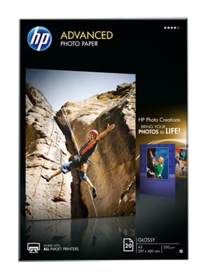 Бумага HP Q8697A 10x15 Глянцевая с улучшенными характеристиками, 250 г/м, A3/297x420 мм (20 листов)