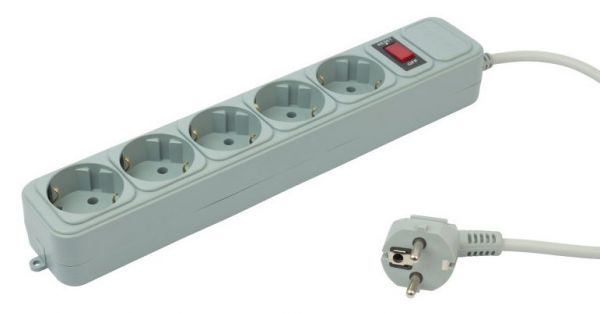 Сетевой фильтр PC PET AP01006-3-GR 3м (5 розеток) серый
